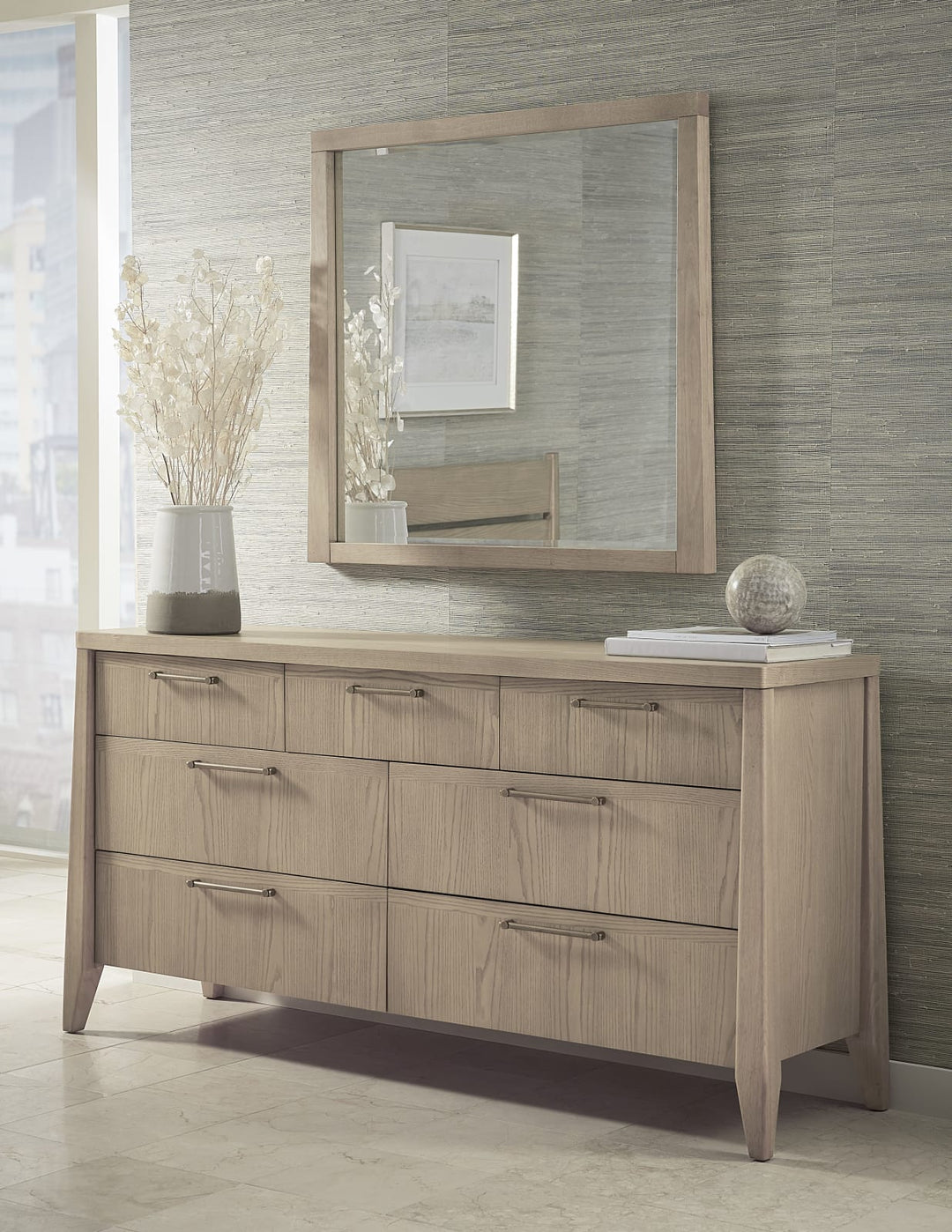 Sumire Seven Drawer Ash Wood Dresser in Ginger