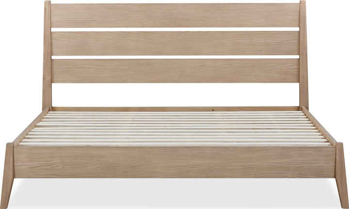 Sumire California King-size Slatted Ash Wood Platform Bed in Ginger – view 5