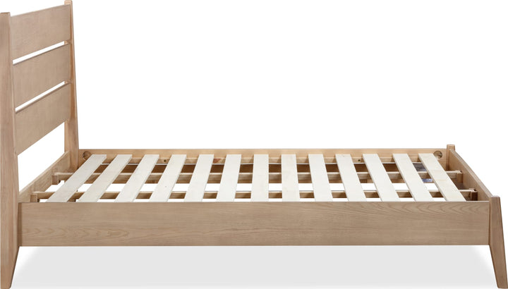 Sumire Queen-size Slatted Ash Wood Platform Bed in Ginger – view 7