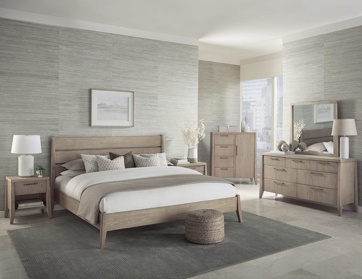 Sumire California King-size Slatted Ash Wood Platform Bed in Ginger – view 9