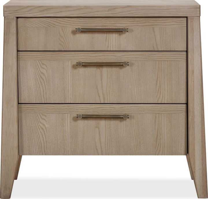 Sumire Three Drawer Ash Wood Nightstand in Ginger – view 3