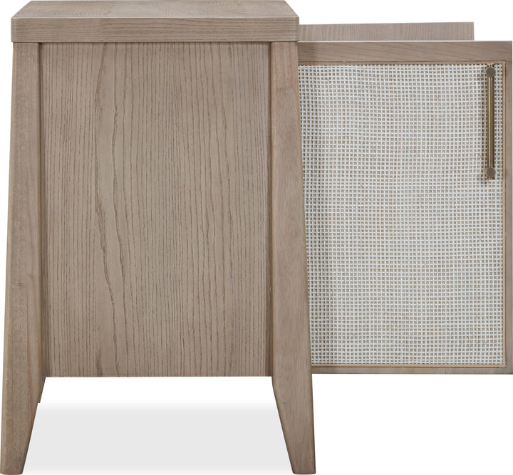 Sumire Two Door Ash Wood Bachelor Chest in Ginger and Natural Cane – view 5