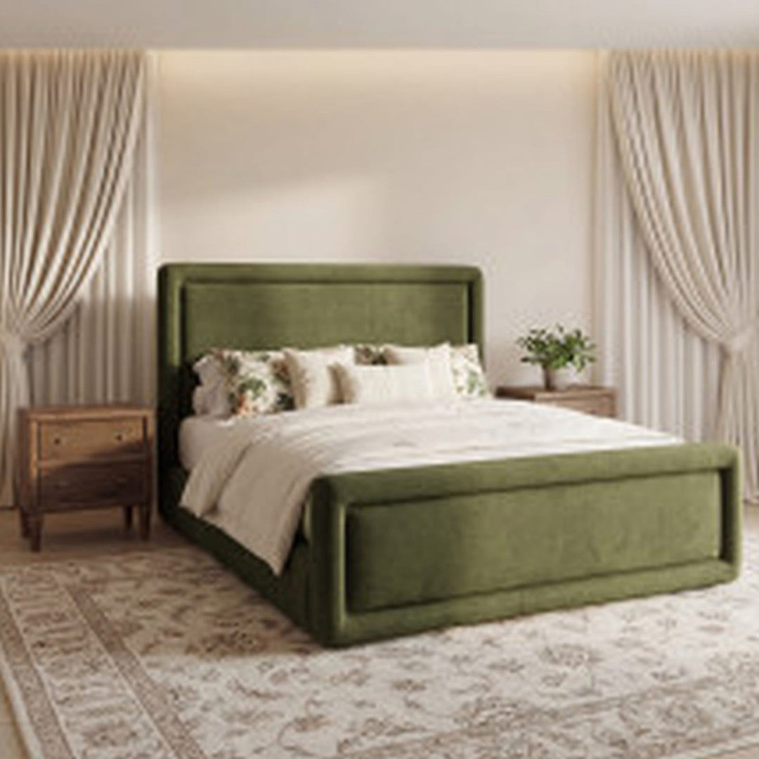 Summit Uph King Bed - Moss