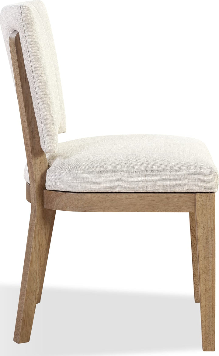 Sumner Channel Back Upholstered Dining Chair in Natural – view 4