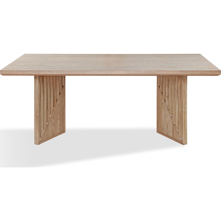 Sumner Double Pedestal Oak Dining Table in Natural