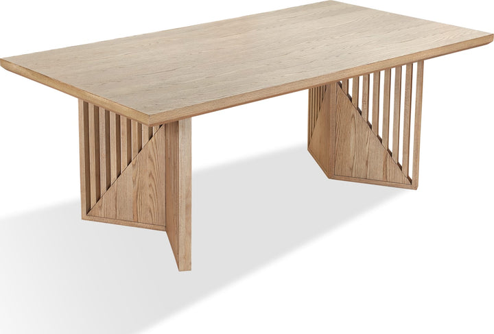 Sumner Double Pedestal Oak Dining Table in Natural – view 4