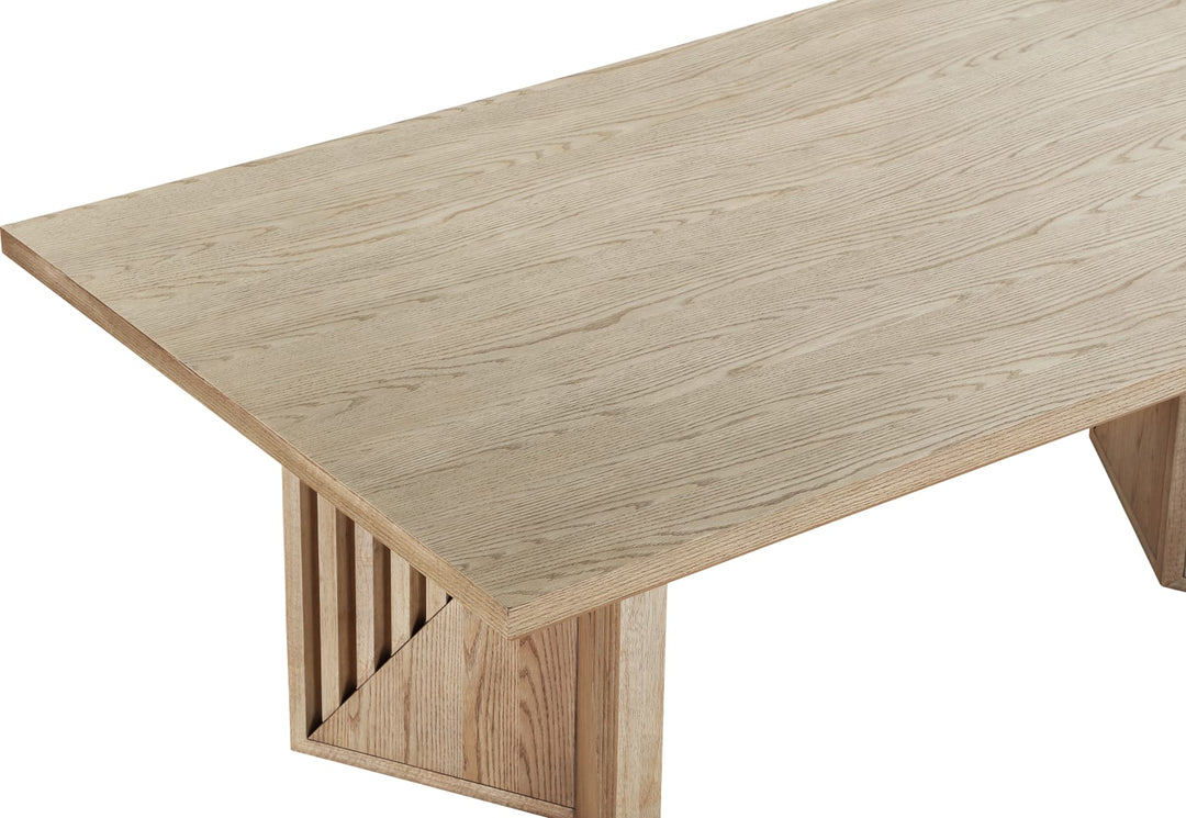 Sumner Double Pedestal Oak Dining Table in Natural – view 5