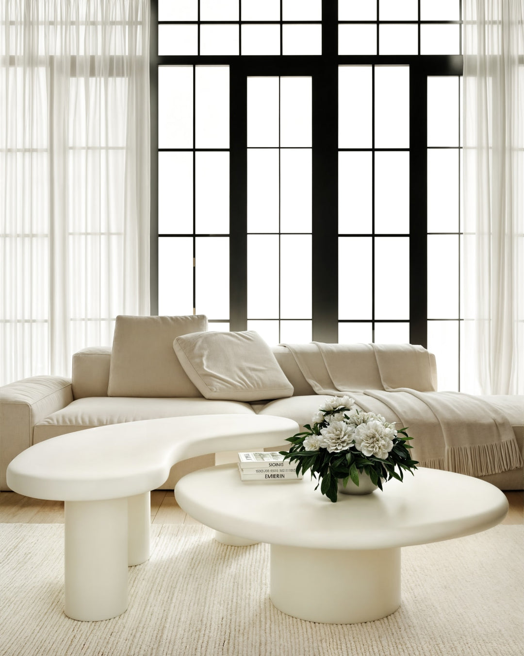 Sven Short Wooden Coffee Table in Rice – view 4
