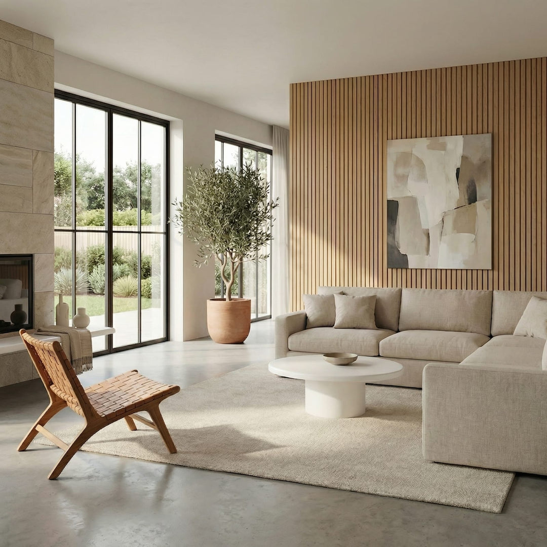 Sven Short Wooden Coffee Table in Rice – view 5