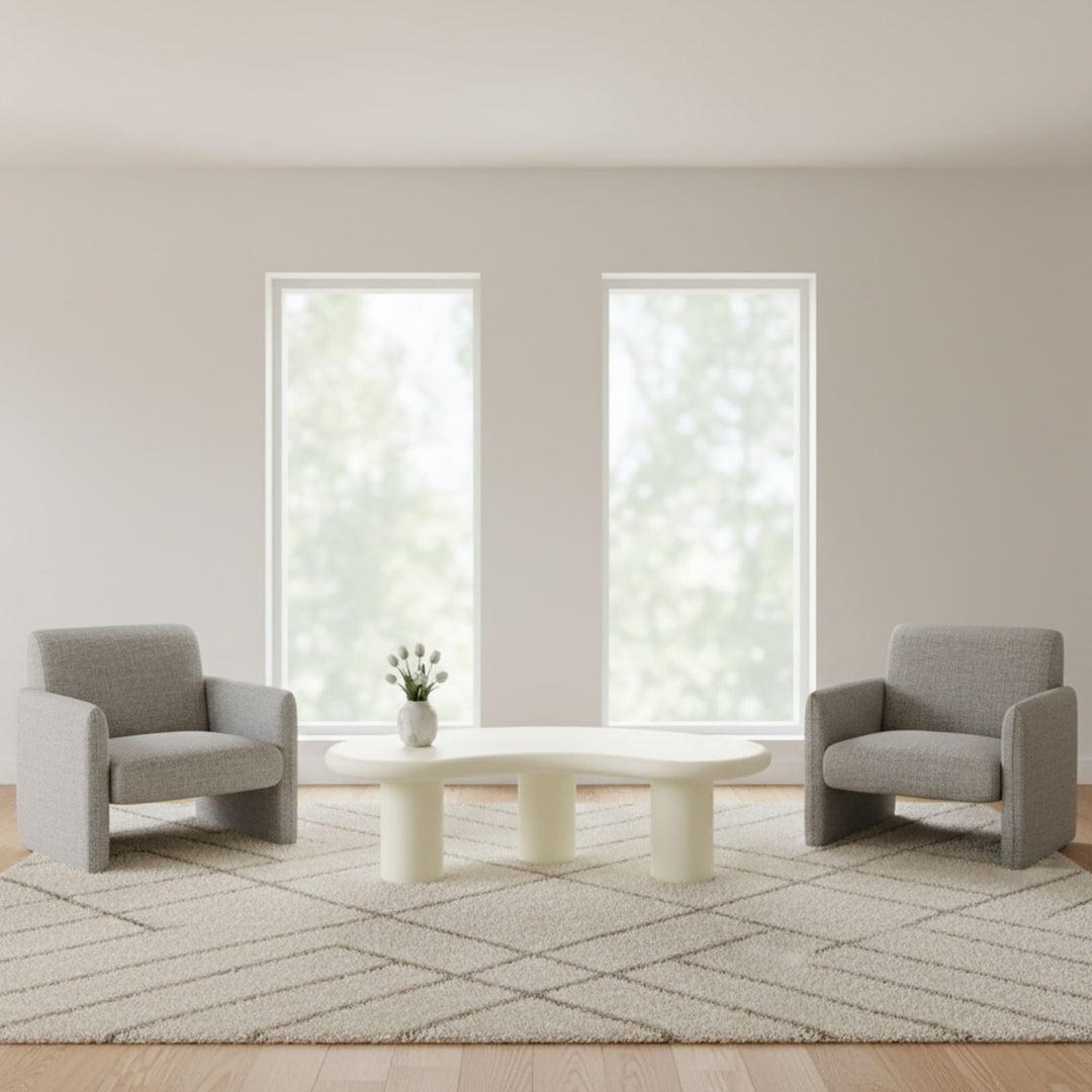 Sven Tall Wooden Coffee Table in Rice