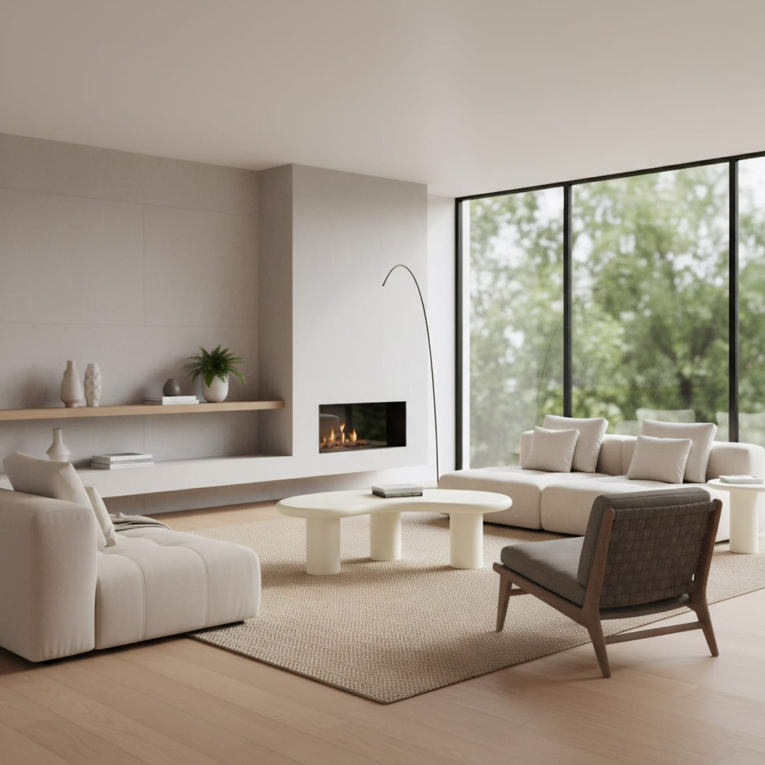 Sven Tall Wooden Coffee Table in Rice – view 6
