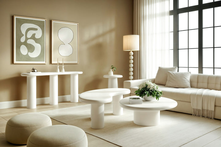 Sven Tall Wooden Coffee Table in Rice – view 9