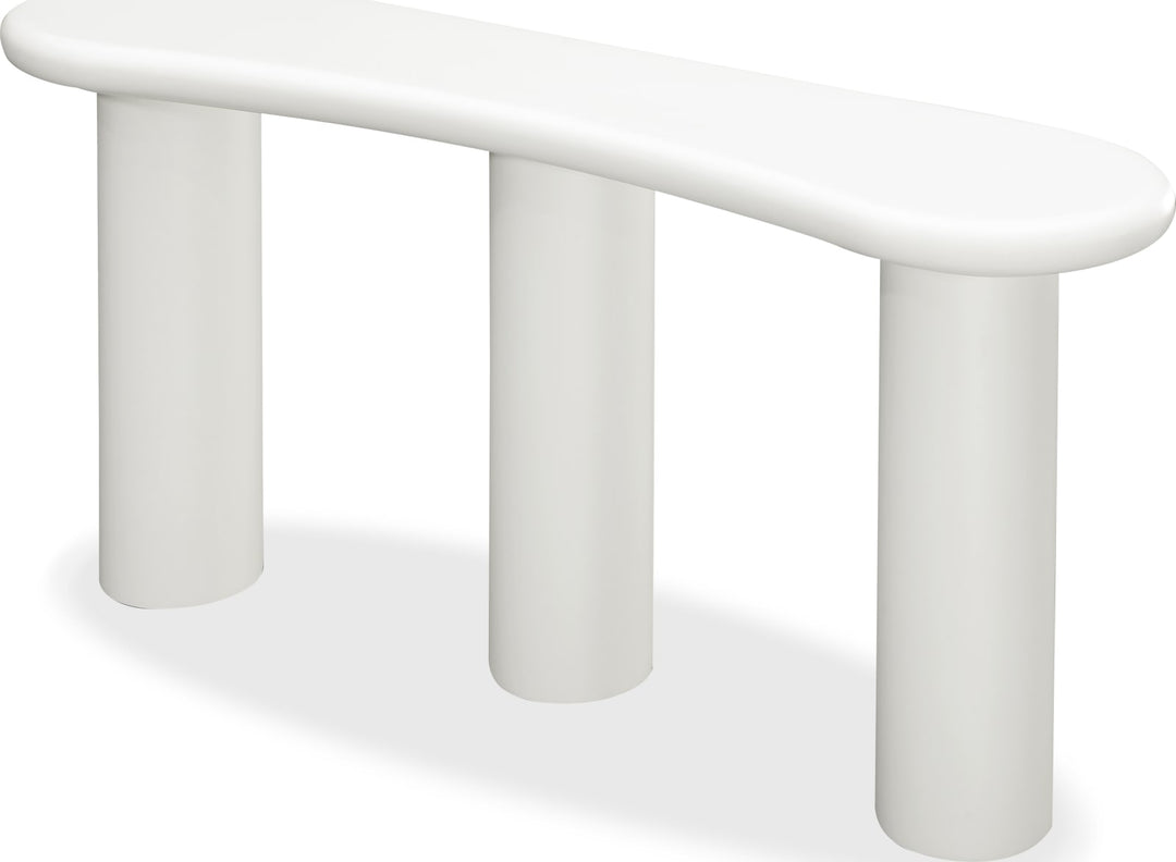 Sven Wooden Console Table in Rice – view 3