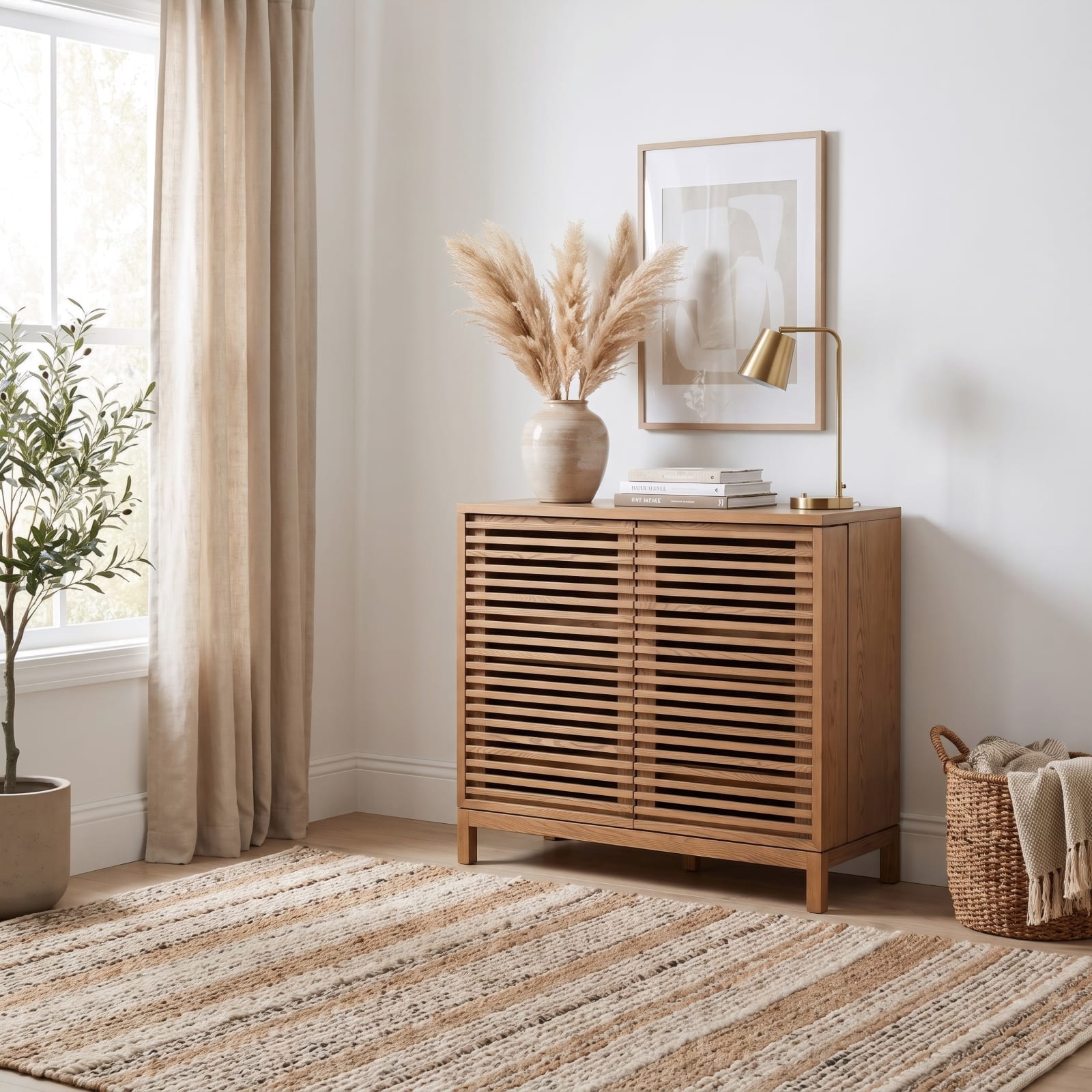 Tanner Bar Cabinet - Flaxen