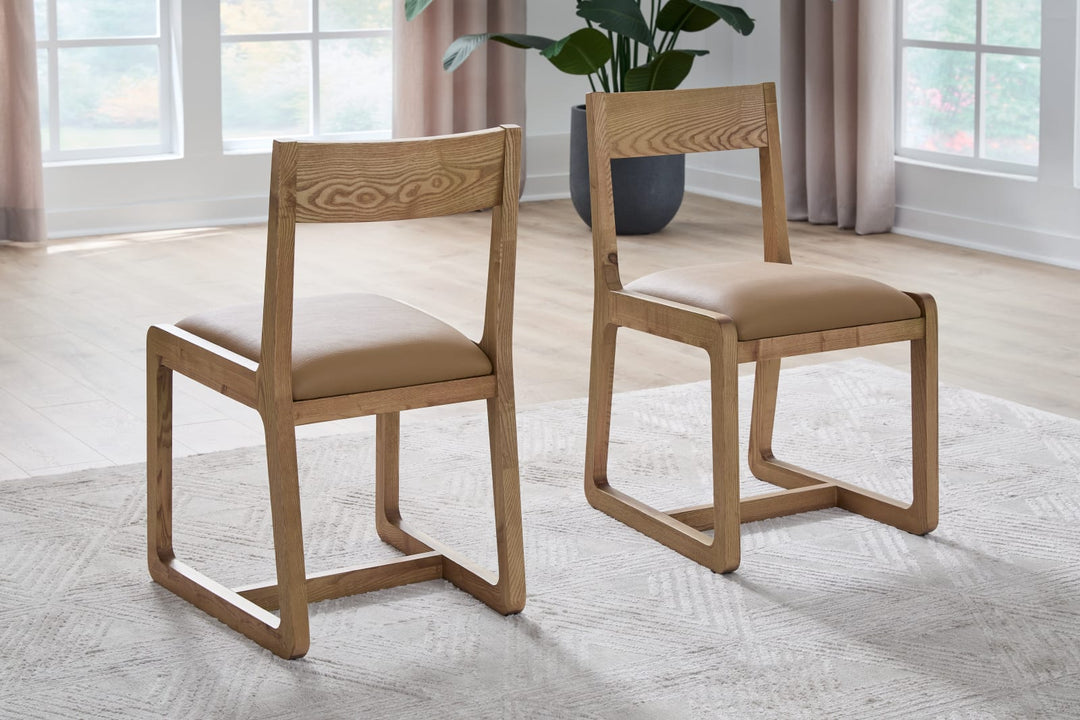 Tanner Dining Chair - Flaxen/Cam Tan