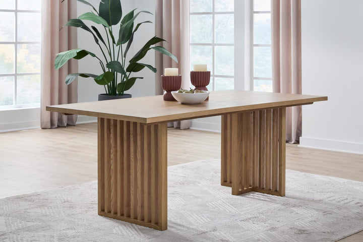 Tanner Dining Table - Flaxen