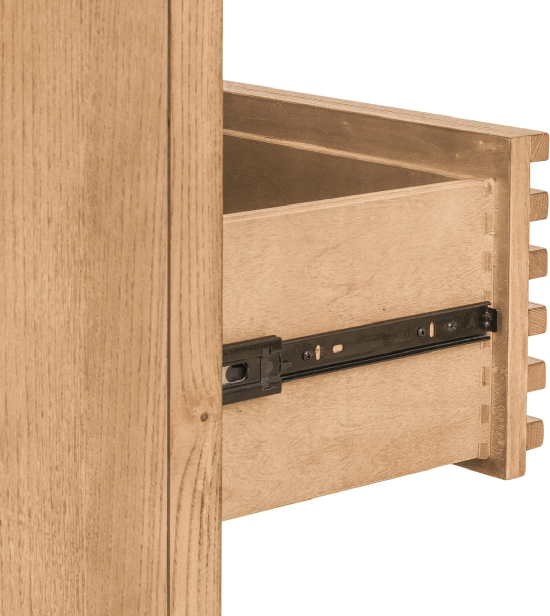 Tanner Five Drawer Ash Wood Chest in Flaxen – view 6