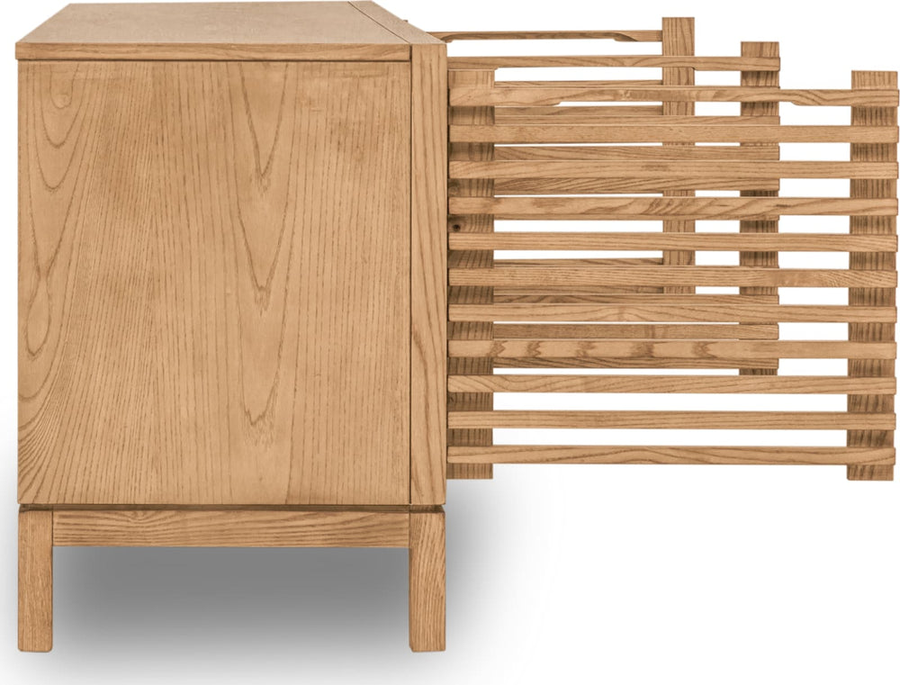 Tanner Four Door Solid Ash Media Console in Flaxen – view 5