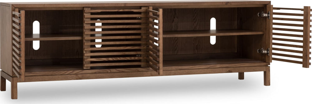 Tanner Four Door Solid Ash Media Console in Roux – view 4
