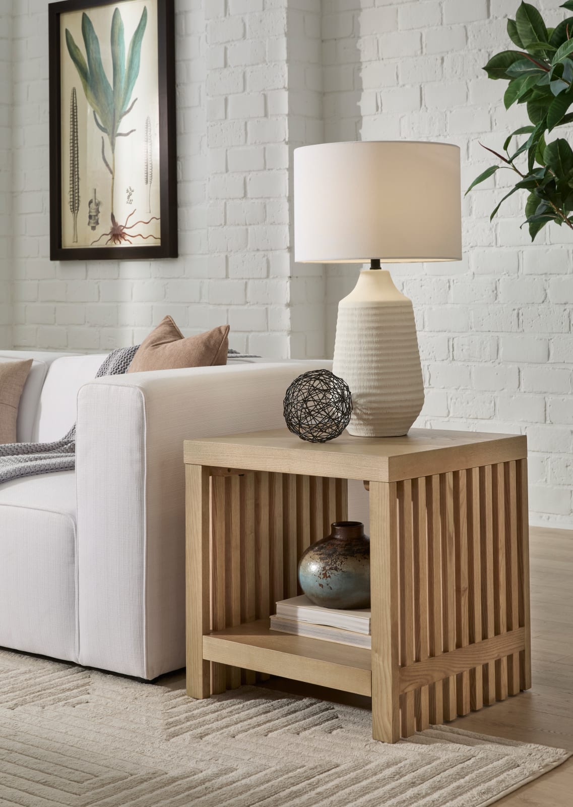 Tanner Side Table - Flaxen