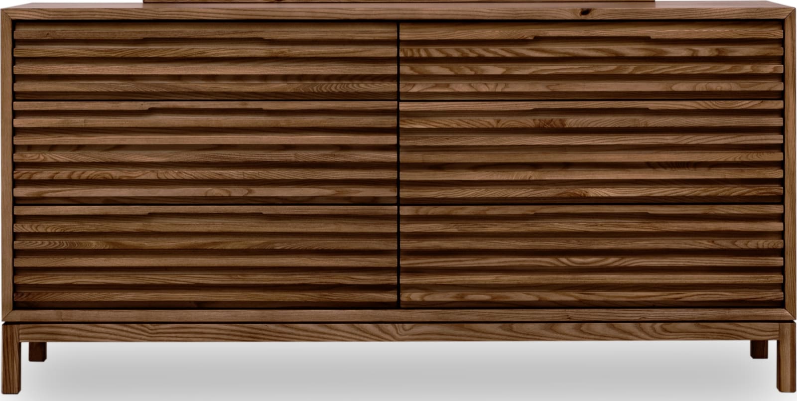 Tanner Six Drawer Ash Wood Dresser in Roux – view 2