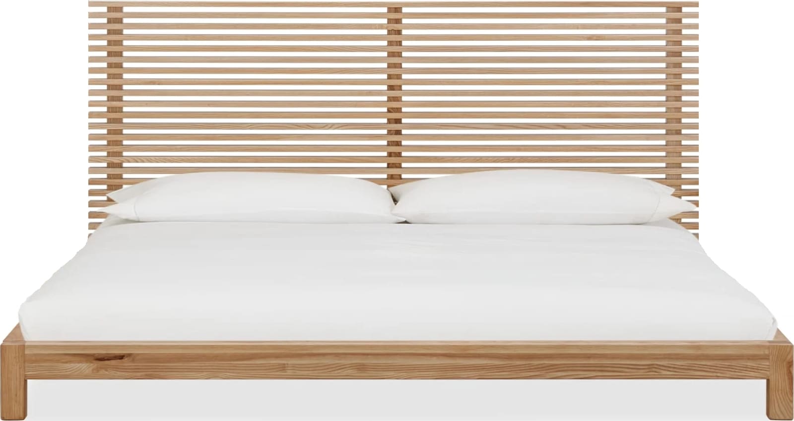 Tanner Queen-size Solid Ash Platform Bed in Flaxen – view 2