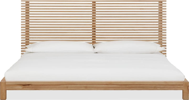 Tanner Queen-size Solid Ash Platform Bed in Flaxen – view 2