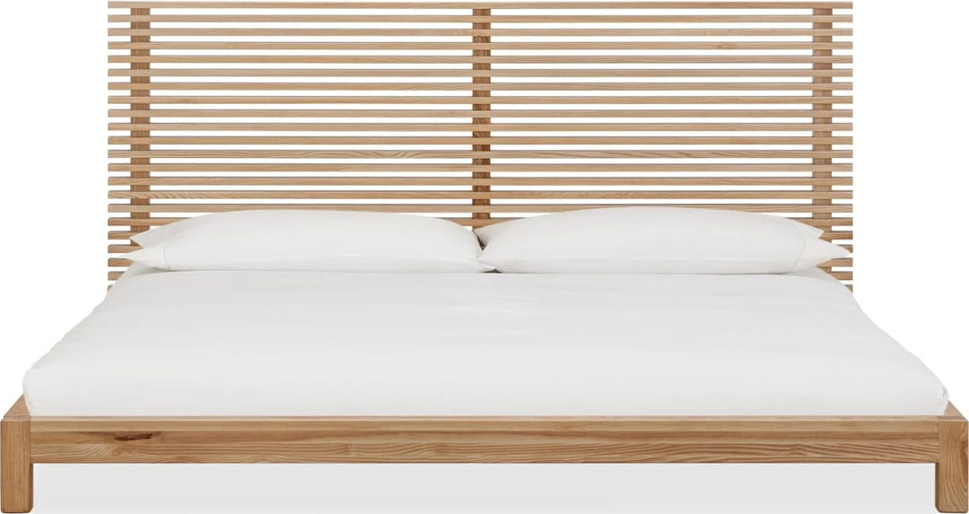 Tanner Queen-size Solid Ash Platform Bed in Flaxen – view 2