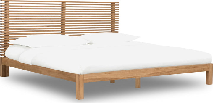 Tanner Queen-size Solid Ash Platform Bed in Flaxen – view 3