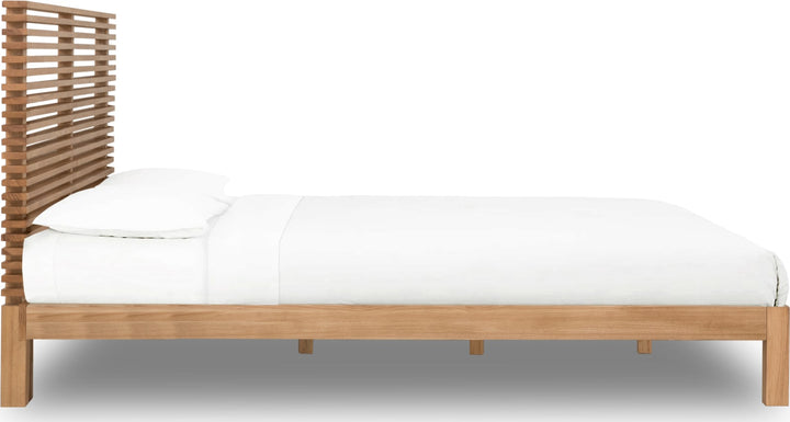 Tanner Queen-size Solid Ash Platform Bed in Flaxen – view 4
