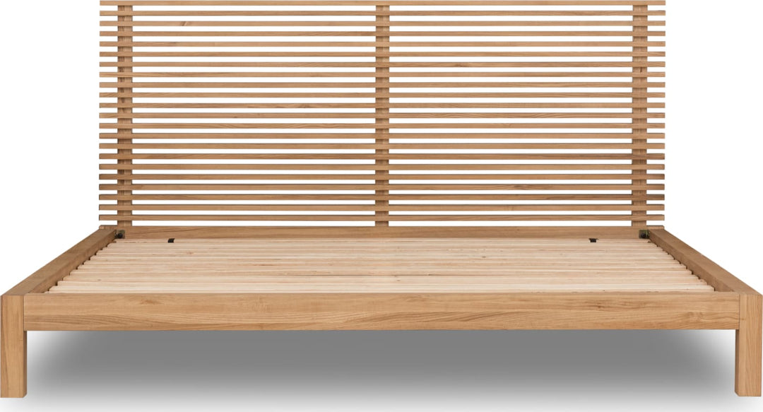 Tanner Queen-size Solid Ash Platform Bed in Flaxen – view 6