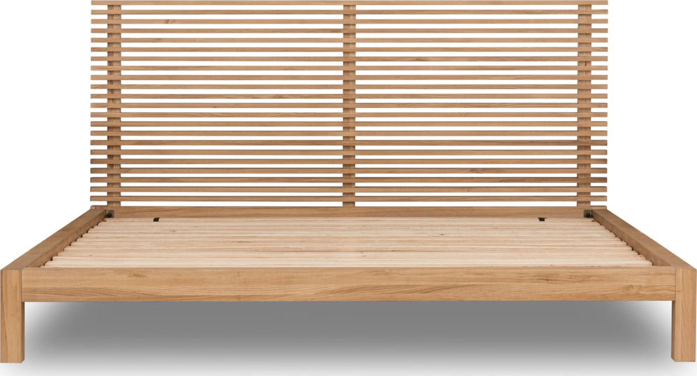 Tanner Full-size Solid Ash Platform Bed in Flaxen – view 6