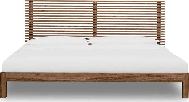 Tanner California King-size Solid Ash Platform Bed in Roux – view 2