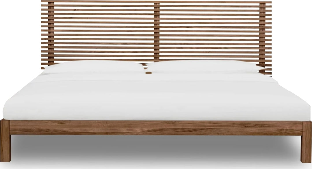 Tanner King-size Solid Ash Platform Bed in Roux – view 2