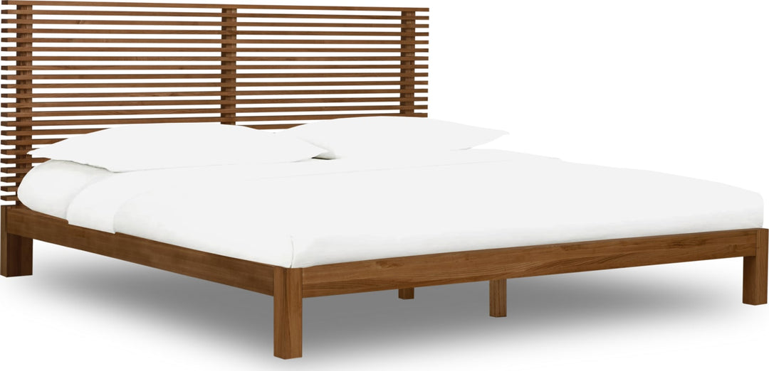 Tanner King-size Solid Ash Platform Bed in Roux – view 3