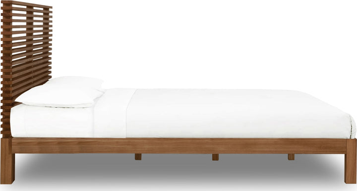 Tanner Queen-size Solid Ash Platform Bed in Roux – view 4