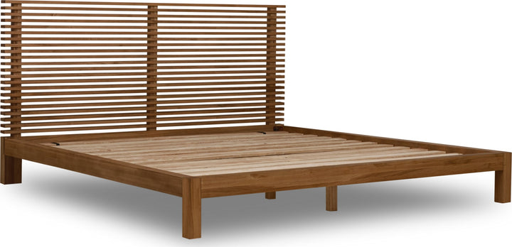 Tanner King-size Solid Ash Platform Bed in Roux – view 5