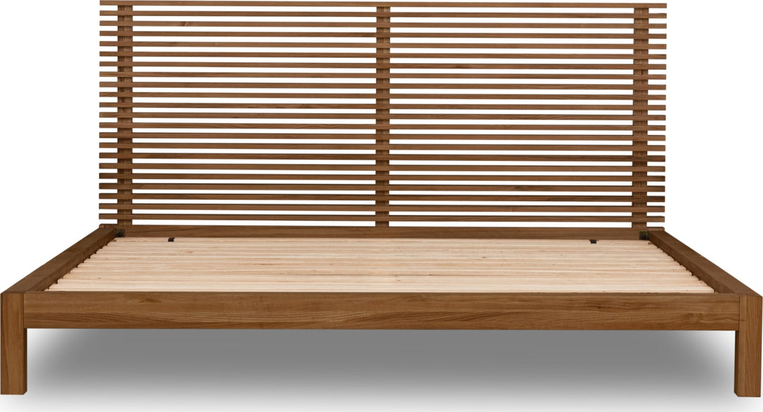 Tanner Queen-size Solid Ash Platform Bed in Roux – view 6