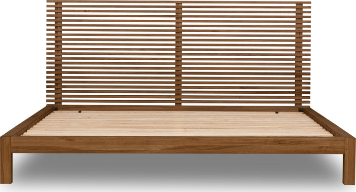 Tanner California King-size Solid Ash Platform Bed in Roux – view 6