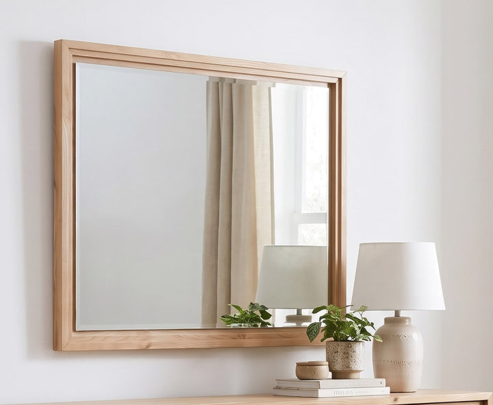 Tanner Wall or Dresser Mirror in Flaxen