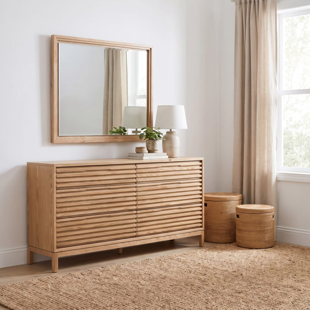 Tanner Wall or Dresser Mirror in Flaxen – view 2
