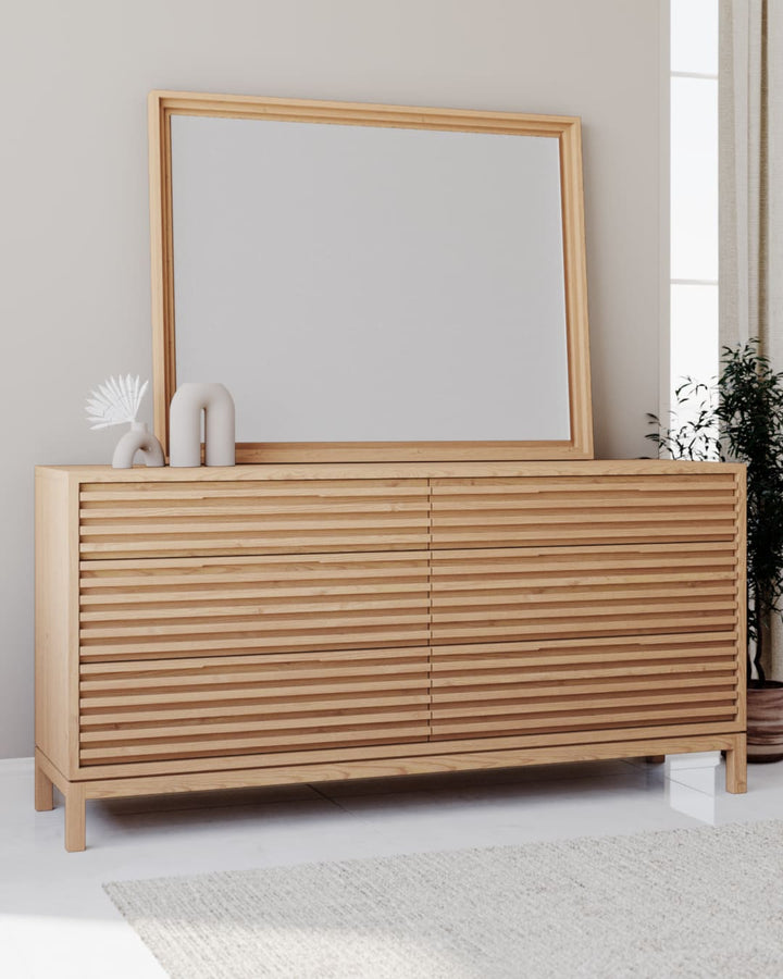 Tanner Wall or Dresser Mirror in Flaxen – view 5