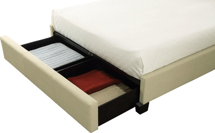 Tavel King-sizeNailhead Platform Storage Bed in Tumbleweed – view 7