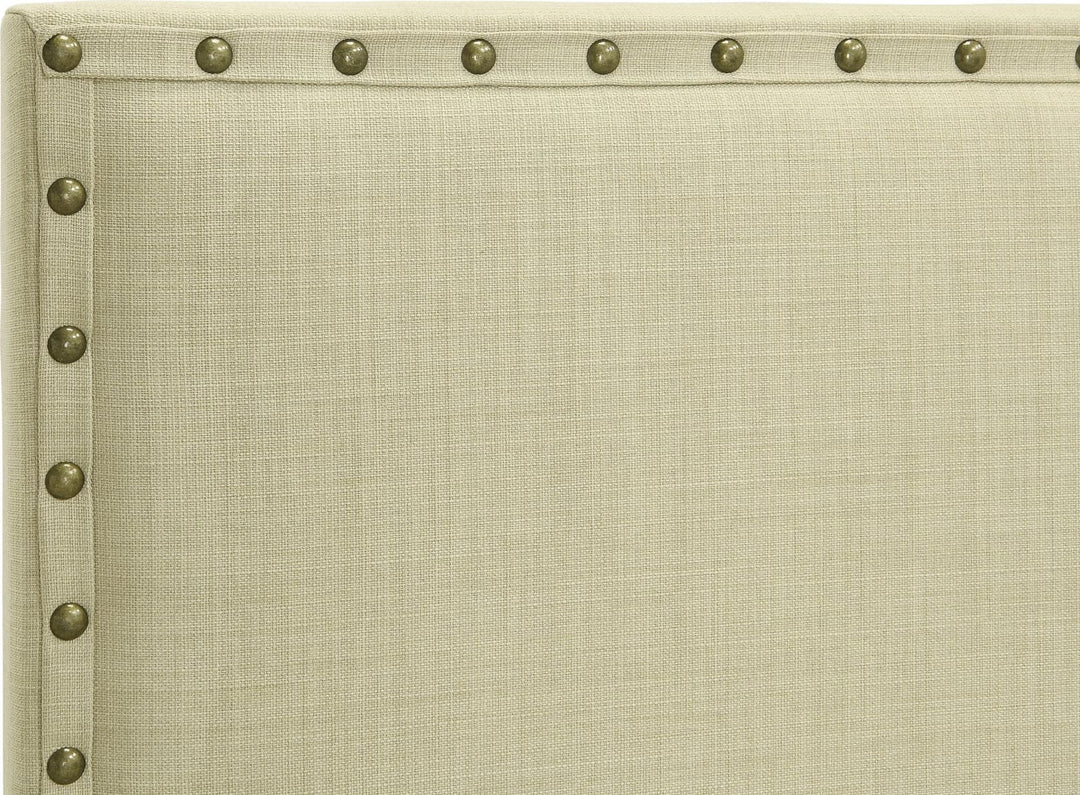 Tavel Full-size Nailhead Upholstered Headboard in Tumbleweed – view 3