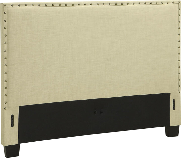 Tavel Full-size Nailhead Upholstered Headboard in Tumbleweed – view 4