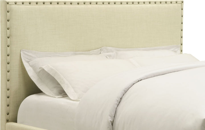 Tavel Full-size Nailhead Upholstered Headboard in Tumbleweed – view 6