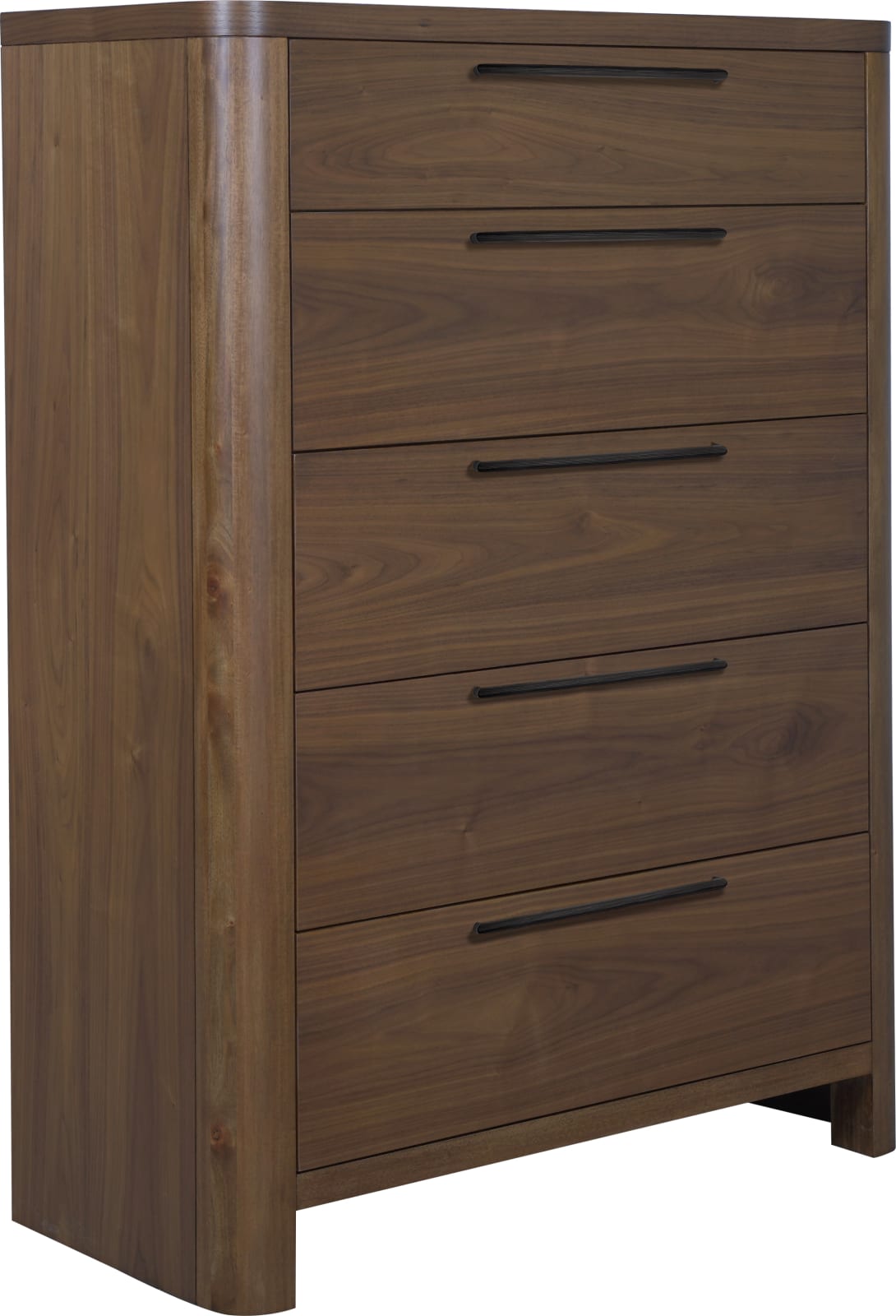 Totes Five Drawer Chest in English Walnut – view 2
