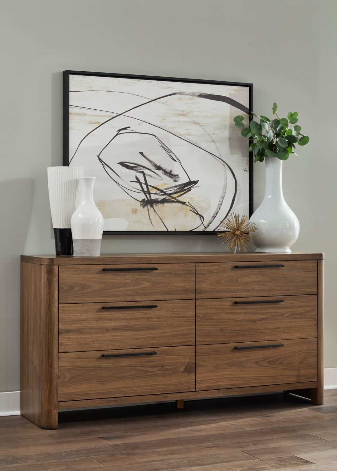 Totes Six Drawer Dresser in English Walnut