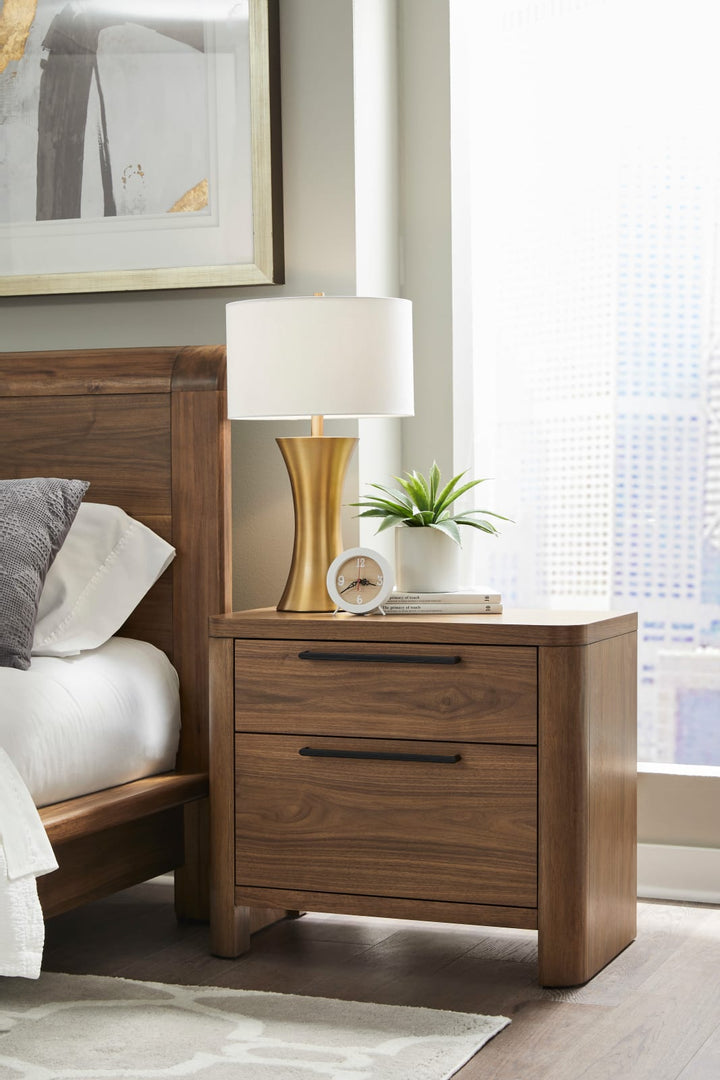Totes Two Drawer Nightstand in English Walnut