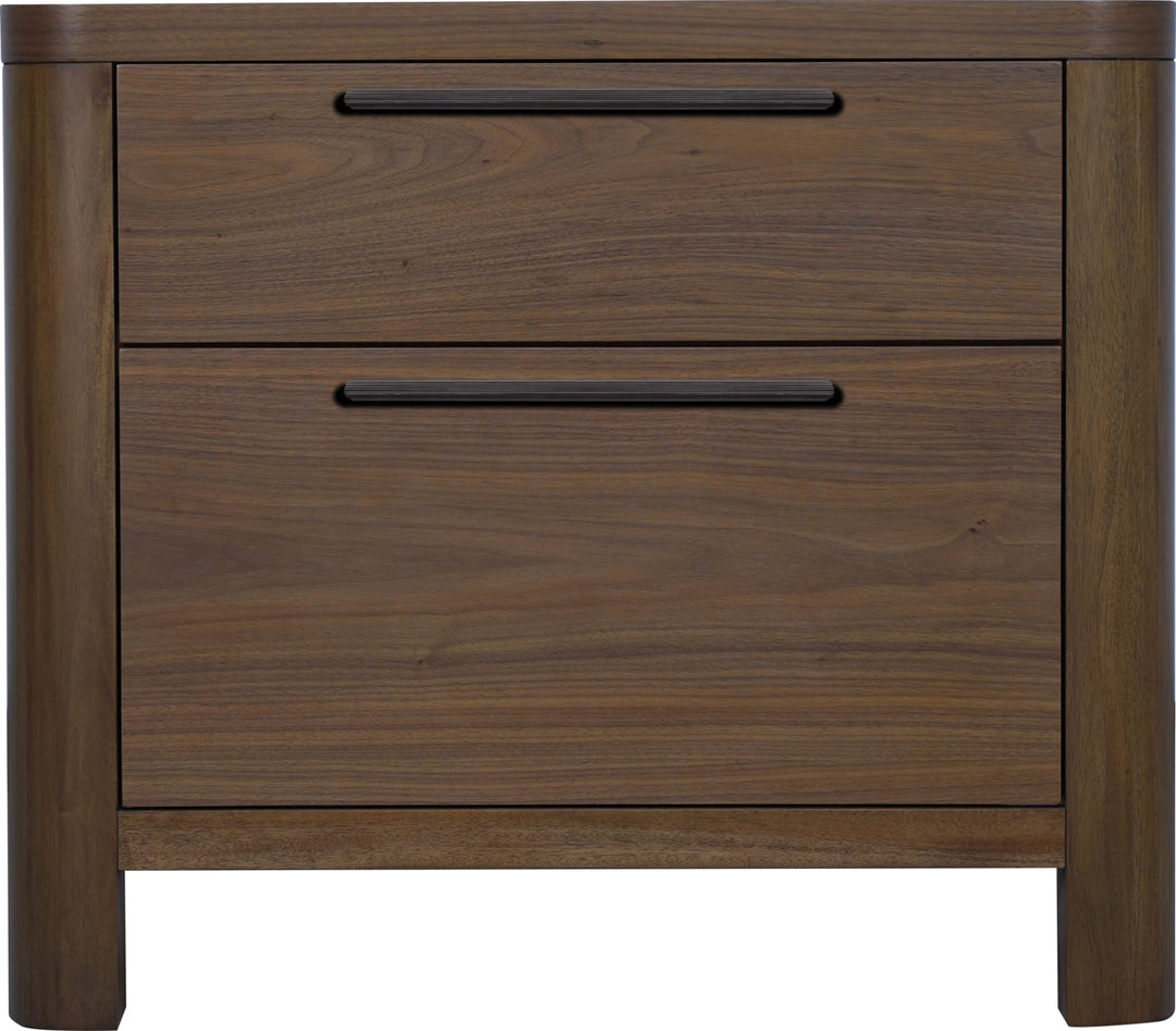 Totes Two Drawer Nightstand in English Walnut – view 2